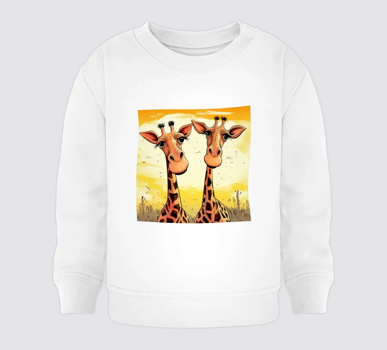 Retro Giraffe Duo felpa neonato da Funny Animals