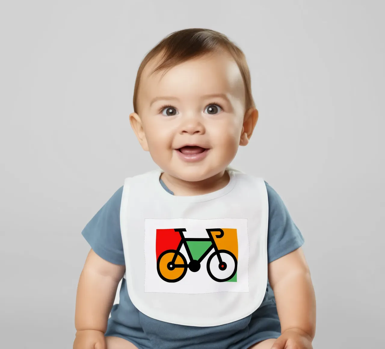 Bicycle baby bib by Albert S Jacob
