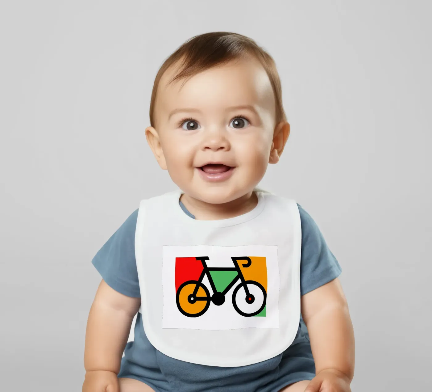Bicycle baby bib by Albert S Jacob