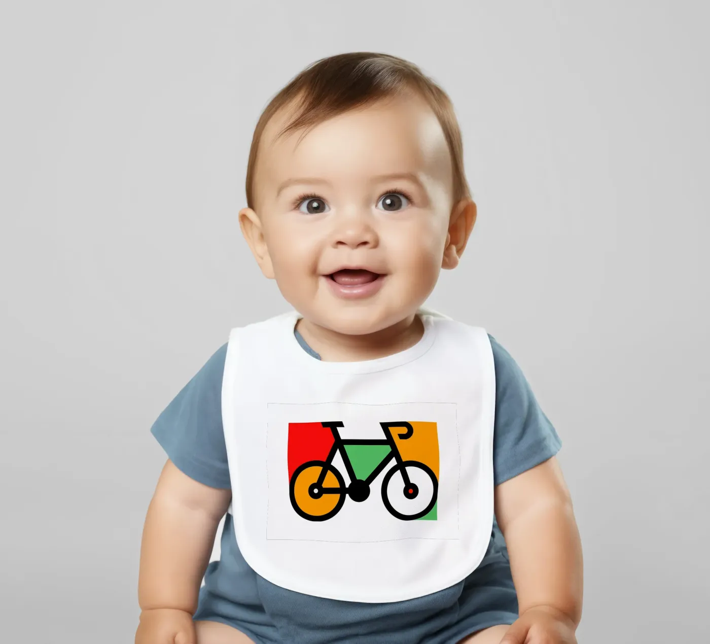 Bicycle baby bib by Albert S Jacob