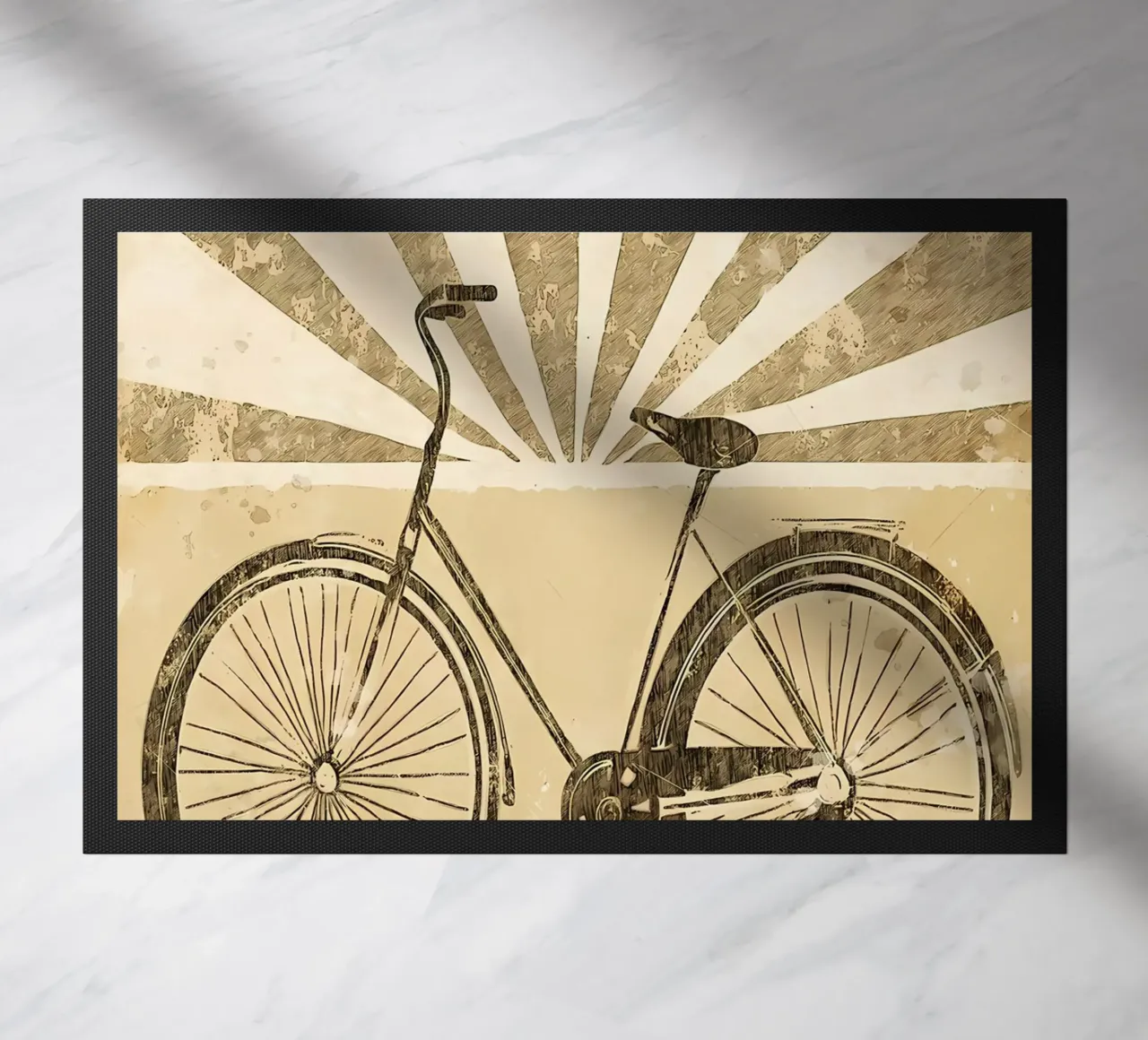 Vintage fietser deurmat van Albert S Jacob
