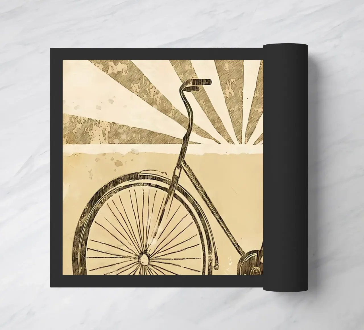 Vintage fietser deurmat van Albert S Jacob