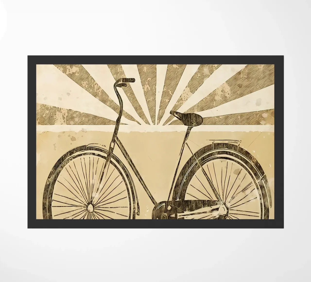 Vintage fietser deurmat van Albert S Jacob