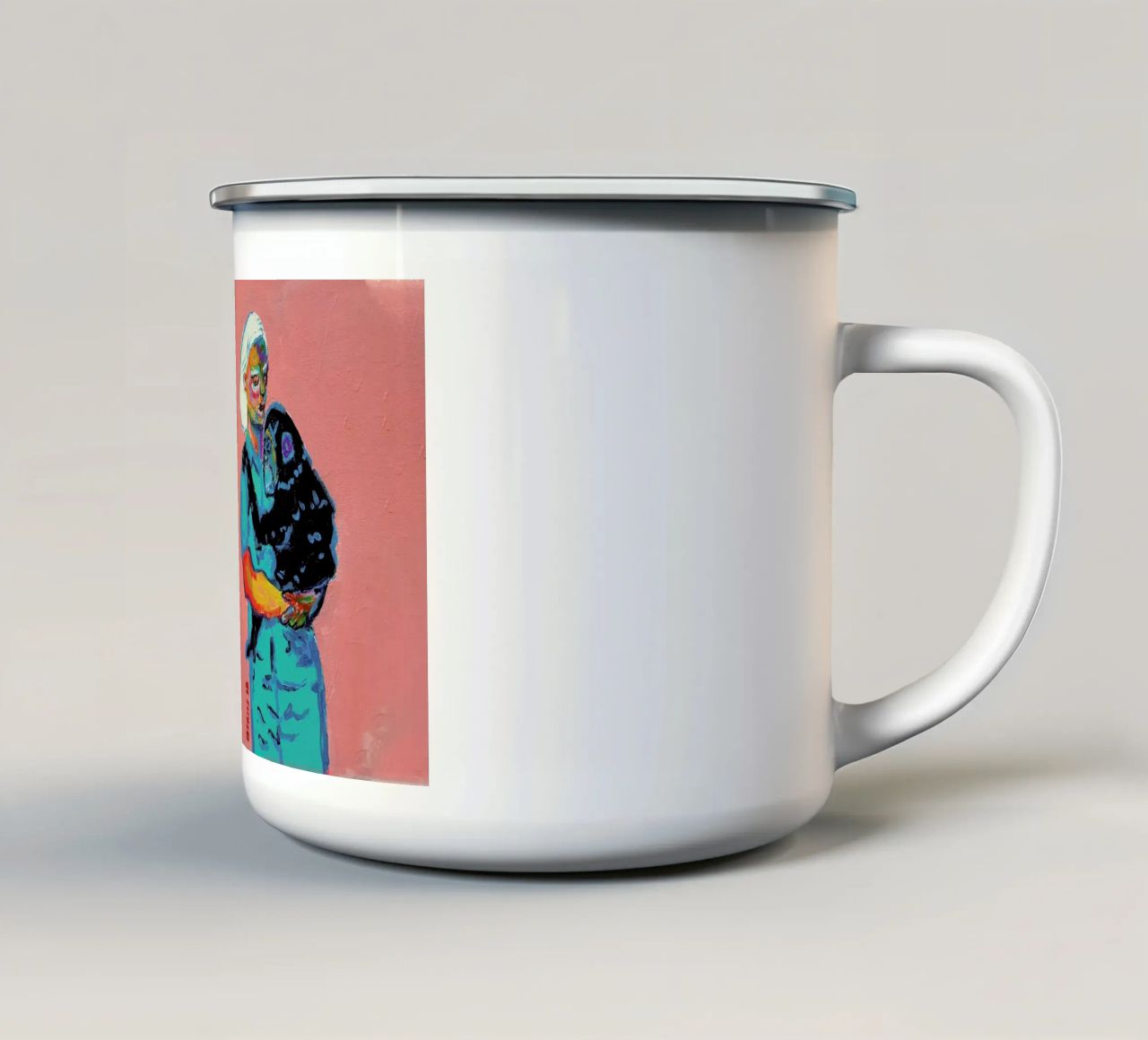 Jane Goodall 1 tazza in smalto da Blanca Nuñez Pozuelo
