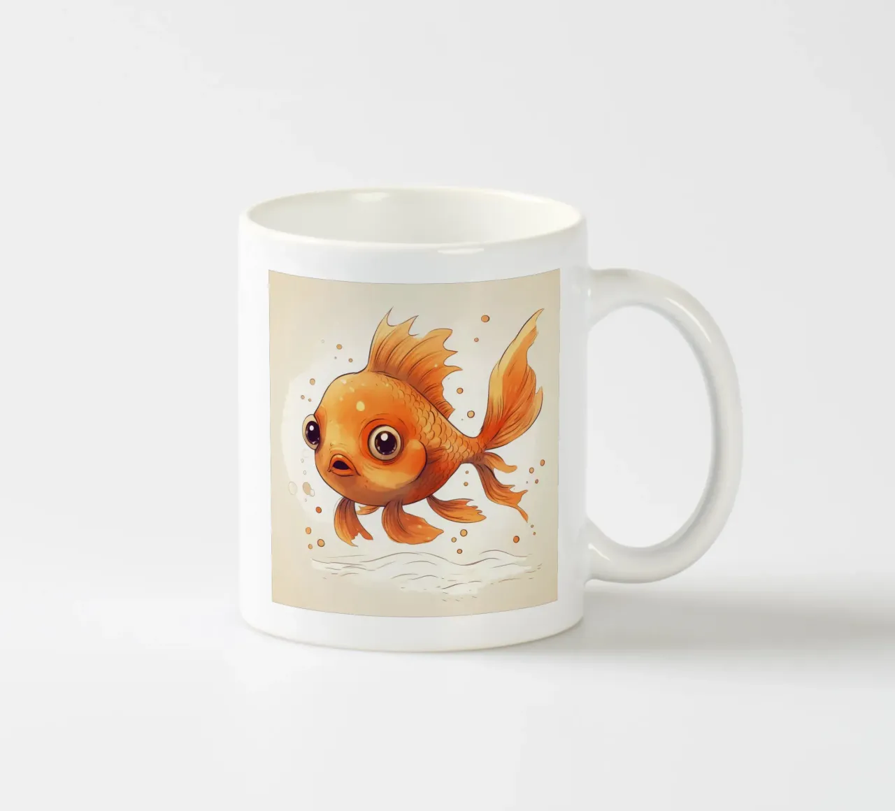 Pesce rosso retrò tazza in ceramica da Funny Animals