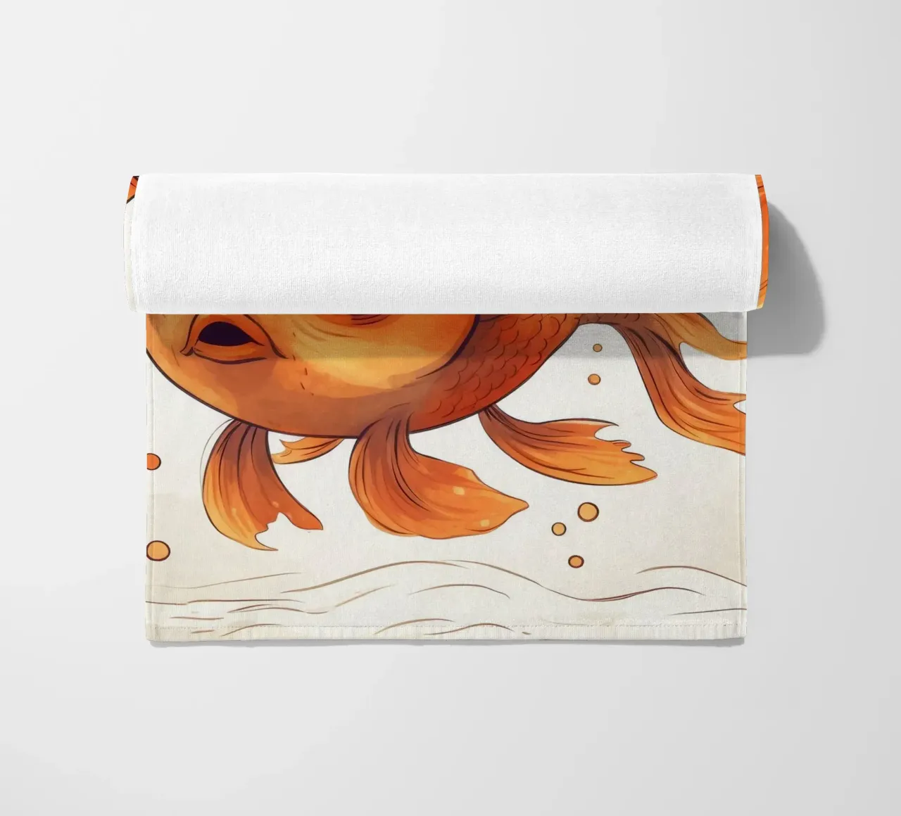 Pesce rosso retrò telo mare da Funny Animals