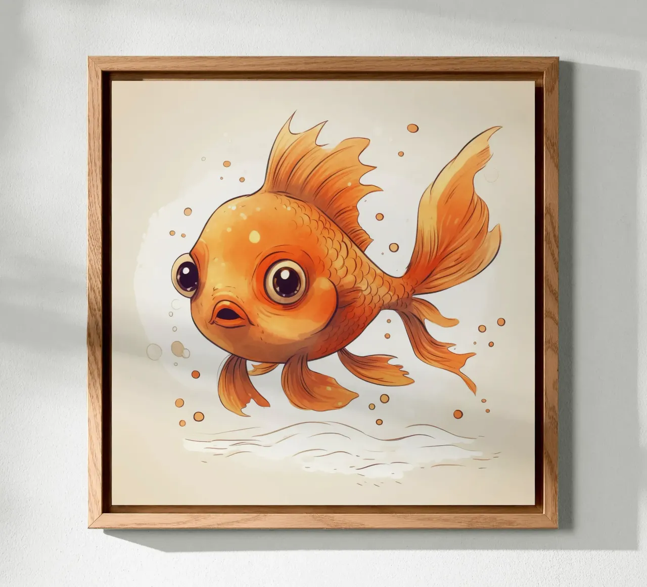Pesce rosso retrò alluminio dibond da Funny Animals