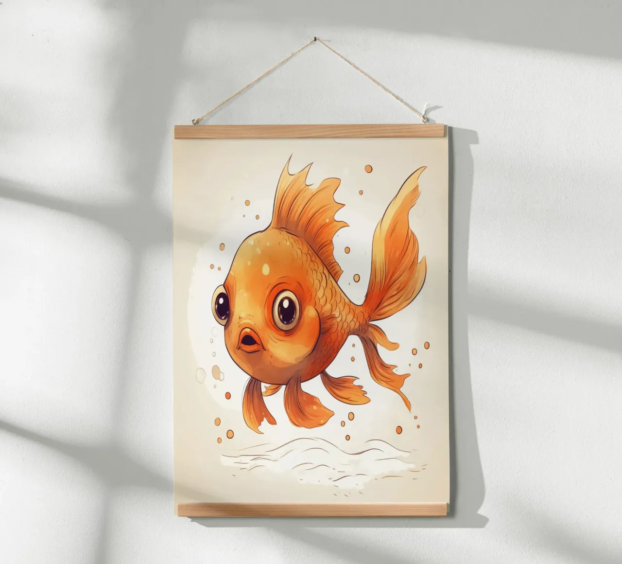 Retro Goldfish hahnemühle by Funny Animals