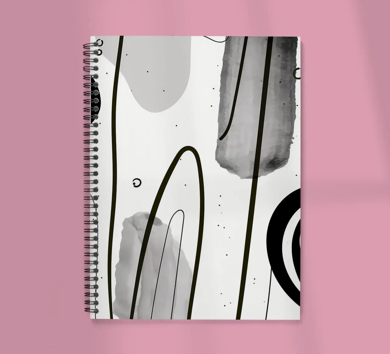 Acuarela abstracta 022 cuaderno de espiral de Rebecca Clark Wyrick