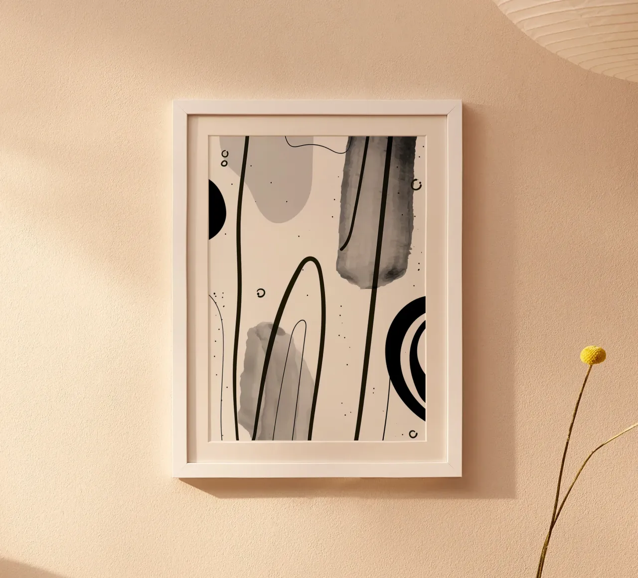 Acquerello astratto 022 poster con telaio in alluminio da Rebecca Clark Wyrick