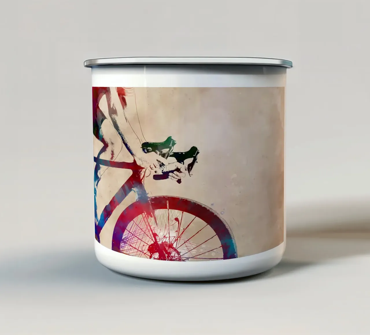 Ciclismo Deporte en bicicleta taza de esmalte de Albert S Jacob