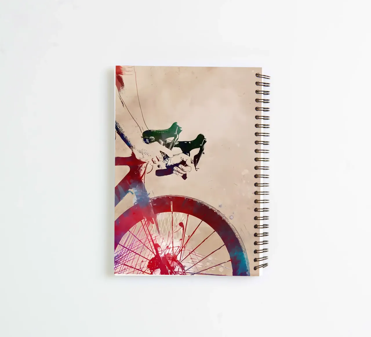Cycling Bike sport spiral notebook by Albert S Jacob