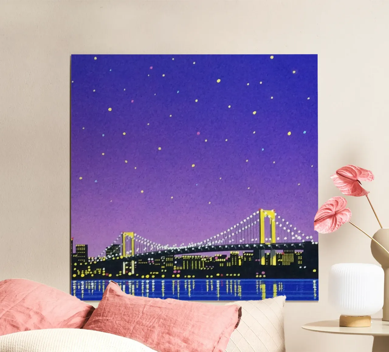 Ponte bello - Orgoglio Hiroshi Nagai poster con telaio in alluminio da Perdana shop