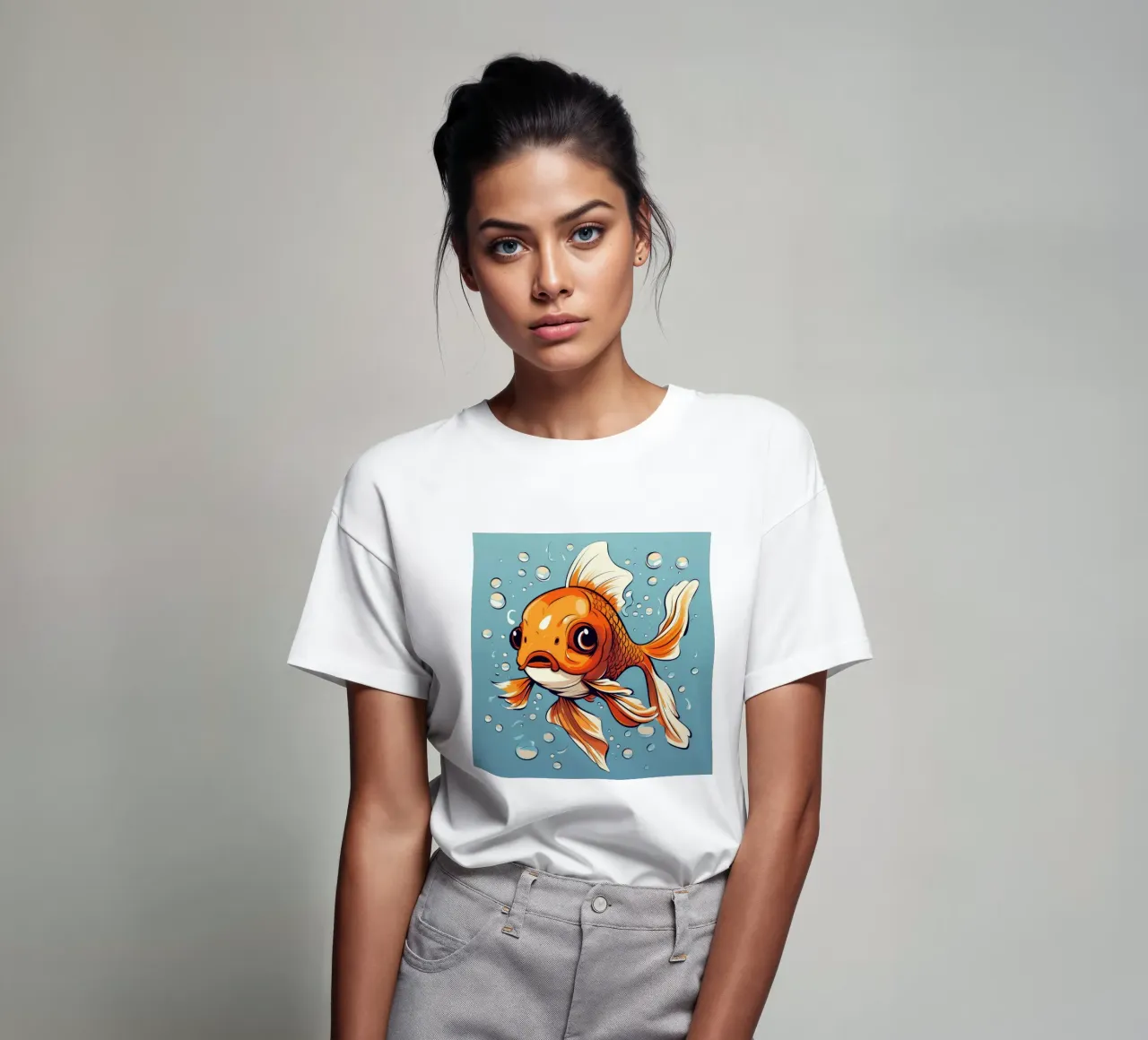 Poisson rouge rétro t-shirt de Funny Animals