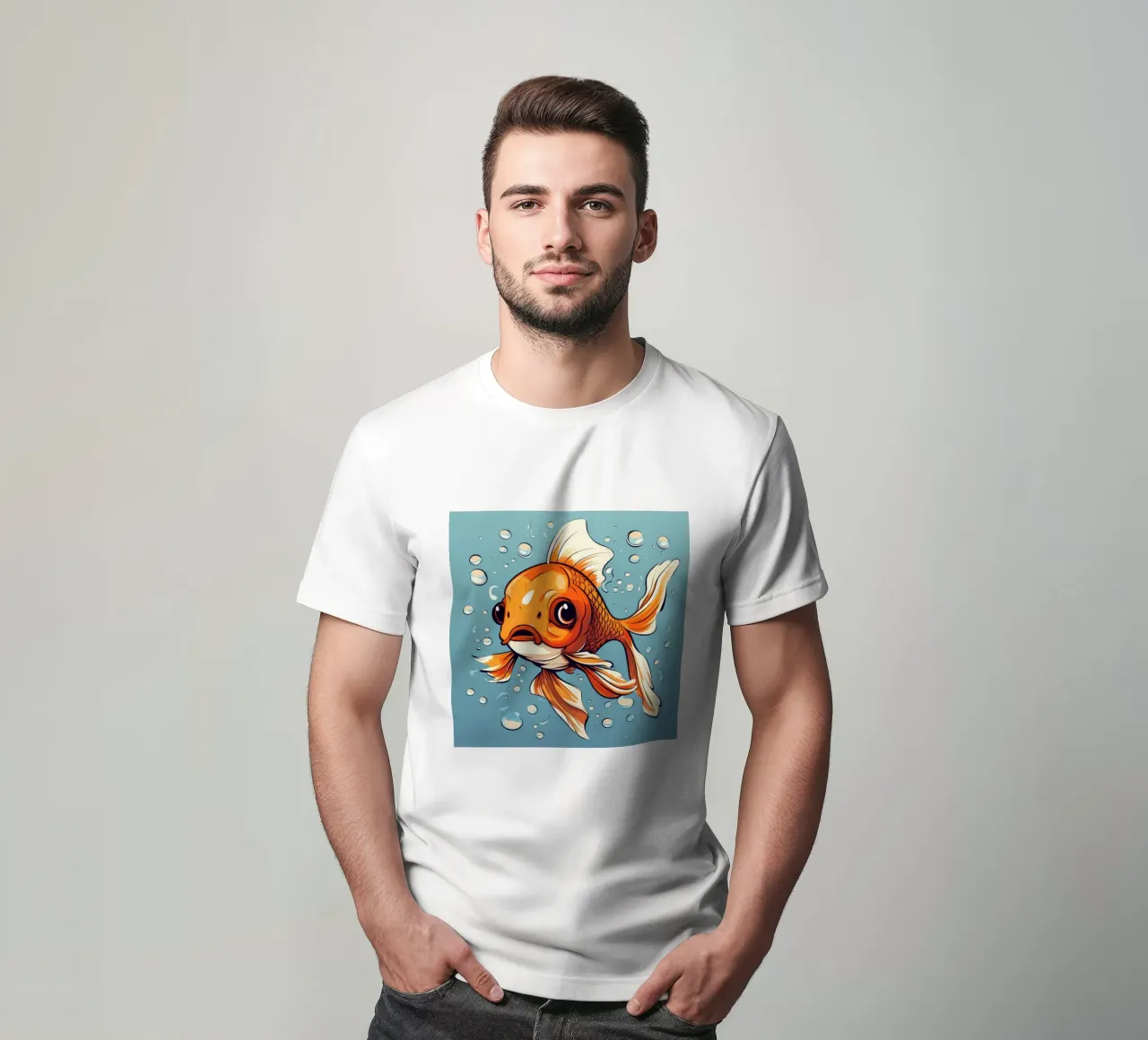 Poisson rouge rétro t-shirt de Funny Animals