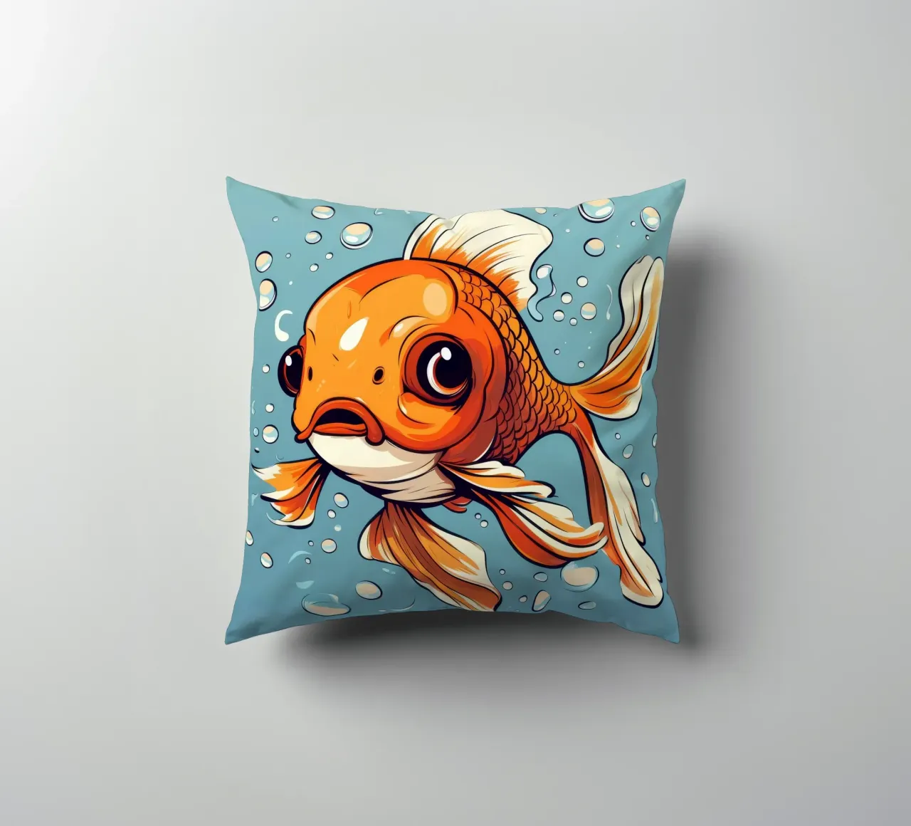 Pesce rosso retrò cuscino da Funny Animals