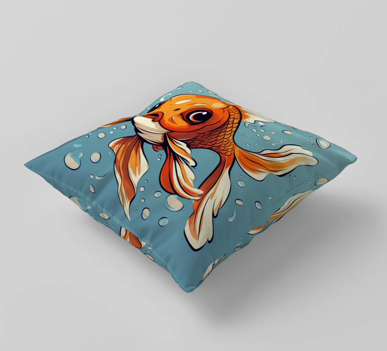 Pesce rosso retrò cuscino da Funny Animals