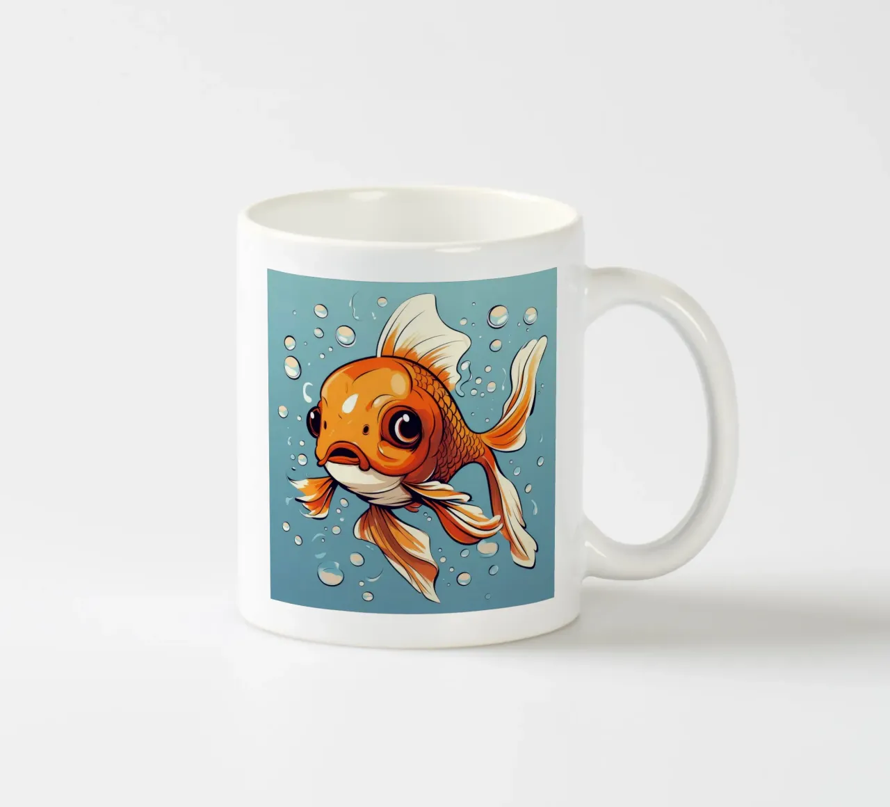 Pesce rosso retrò tazza in ceramica da Funny Animals