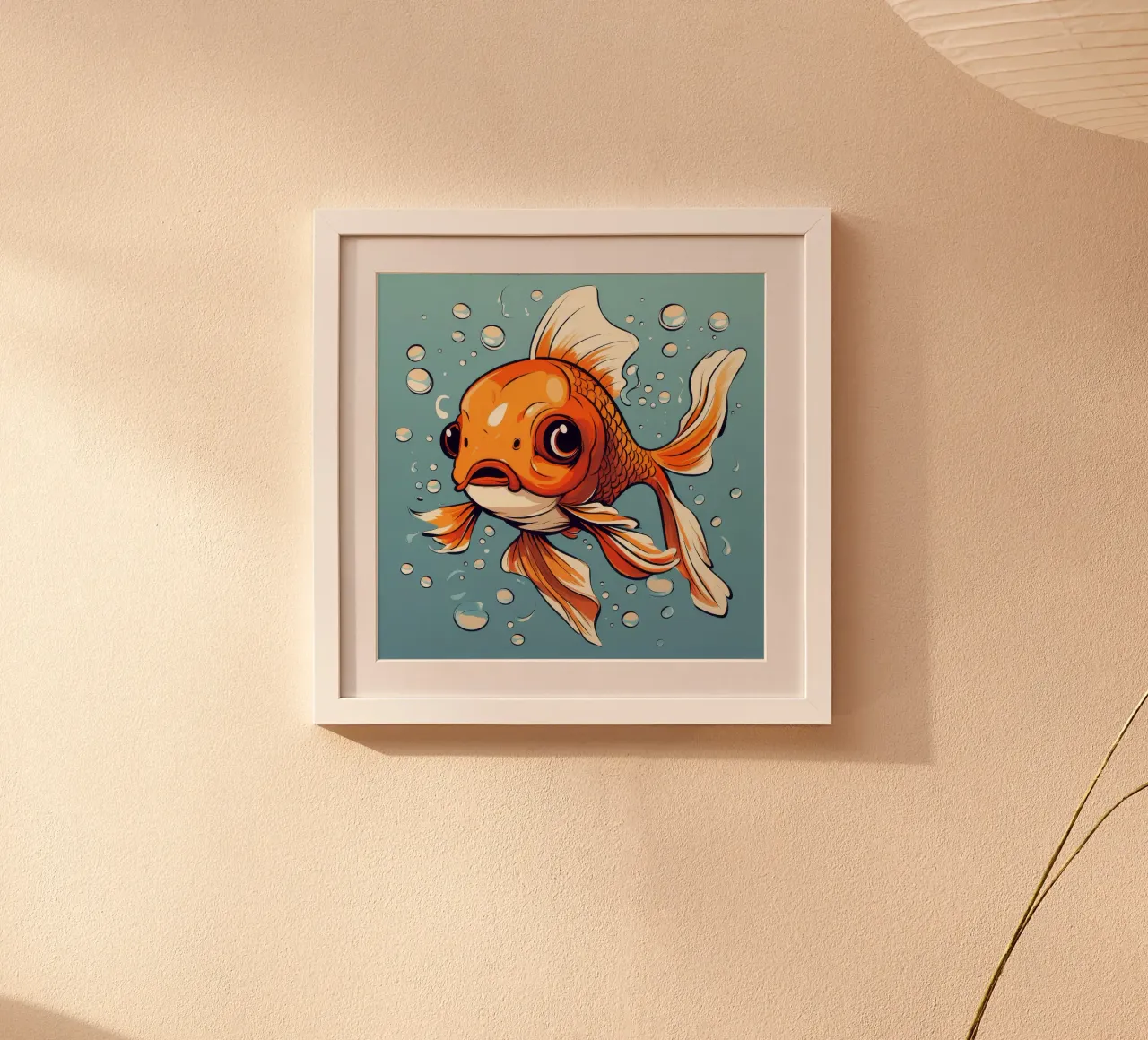Pesce rosso retrò carta hahnemühle da Funny Animals