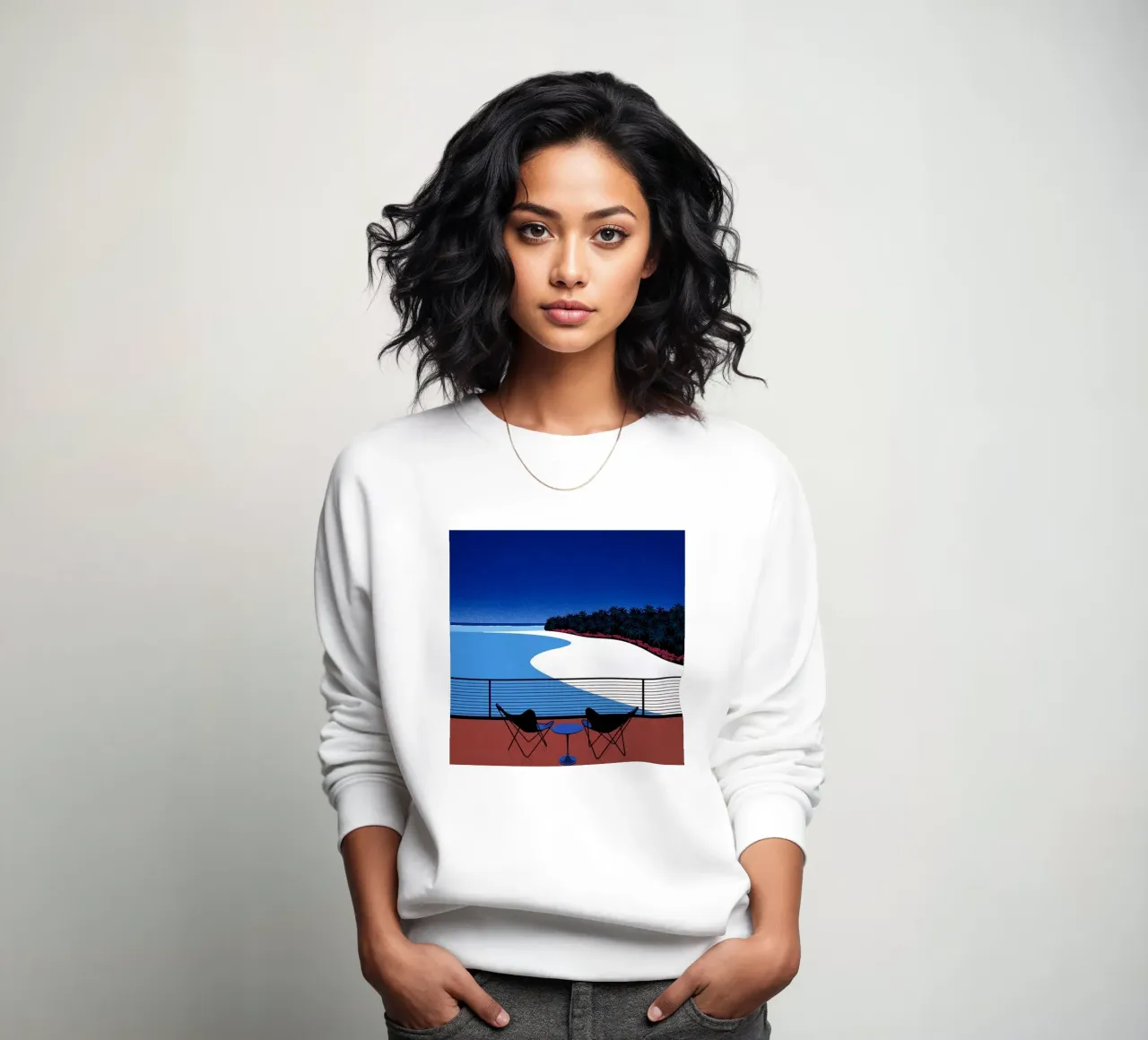 Posti a sedere fronte mare Nagai Art felpa da Perdana shop