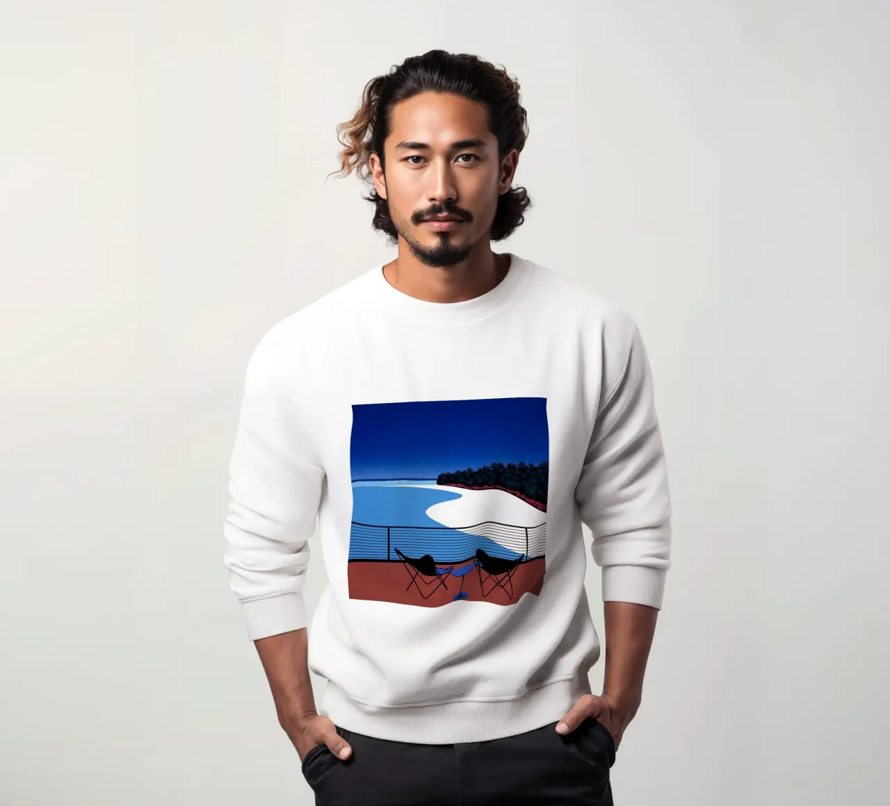 Posti a sedere fronte mare Nagai Art felpa da Perdana shop