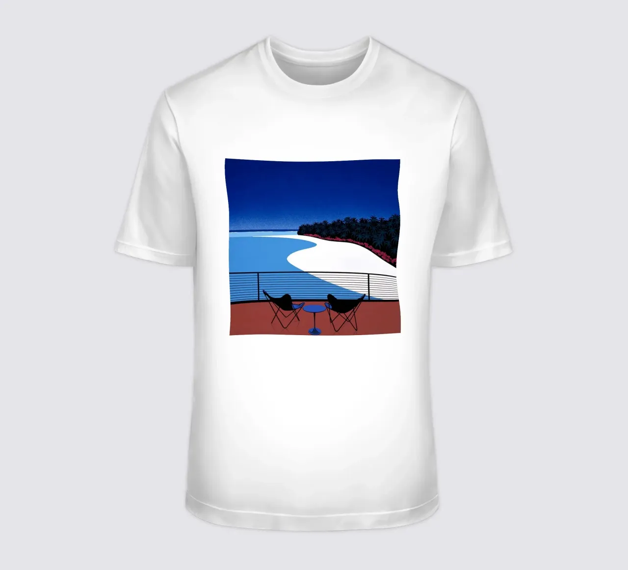Posti a sedere fronte mare Nagai Art t-shirt da Perdana shop