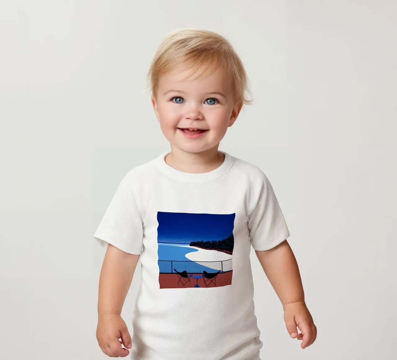 Posti a sedere fronte mare Nagai Art maglietta neonato da Perdana shop