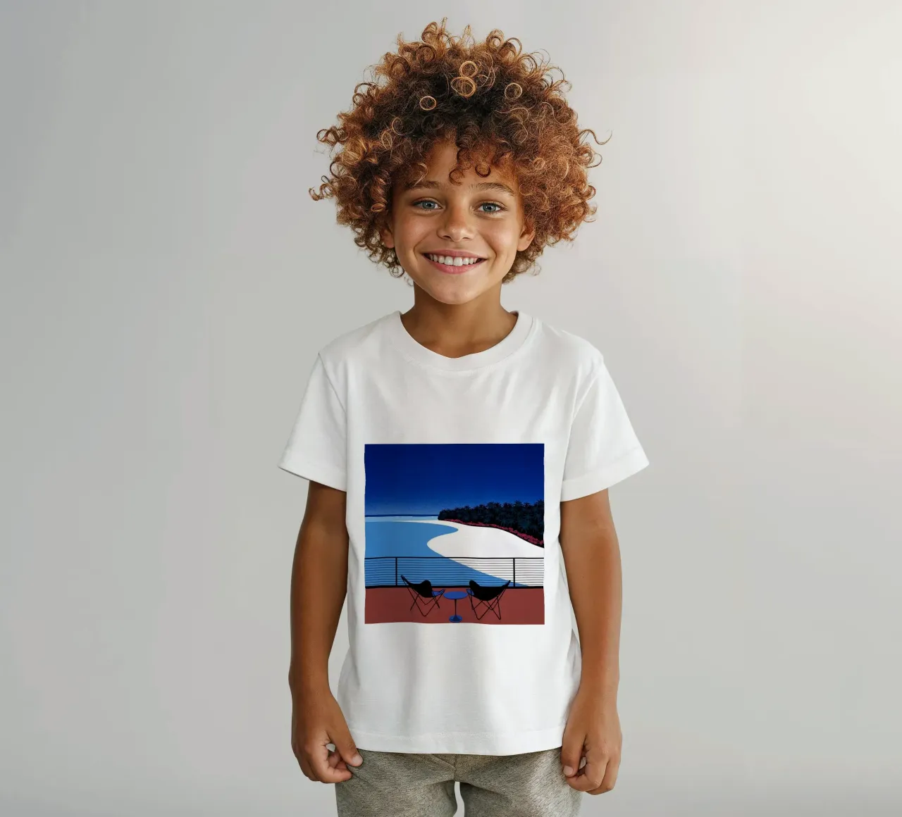 Sea Front Seats Nagai Art kids t-shirt by Perdana shop