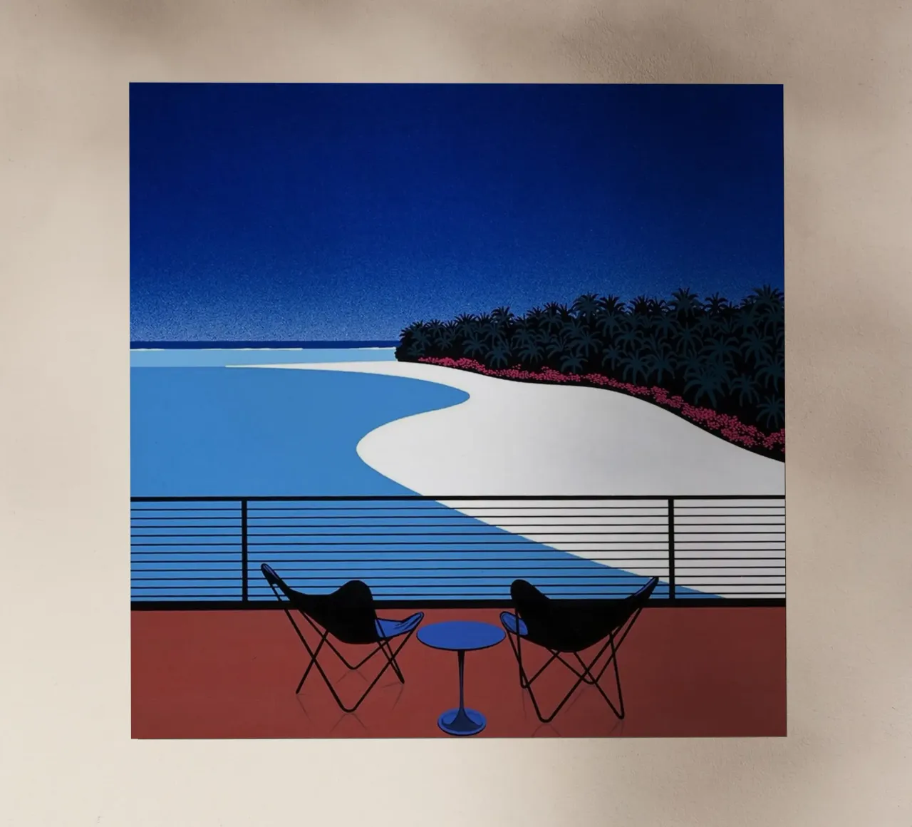 Posti a sedere fronte mare Nagai Art pellicola backlit da Perdana shop