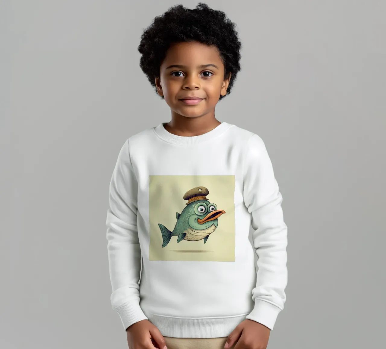 Aringa retrò felpa bambino da Funny Animals