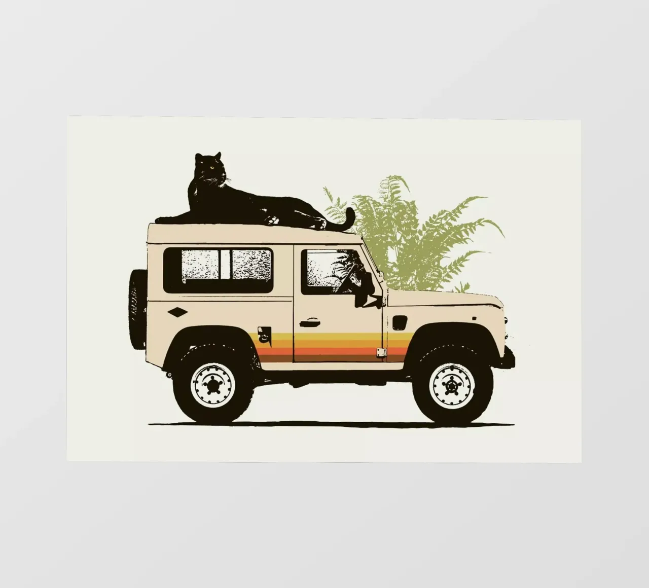 Black Panther on Car telo in pvc da Florent Bodart