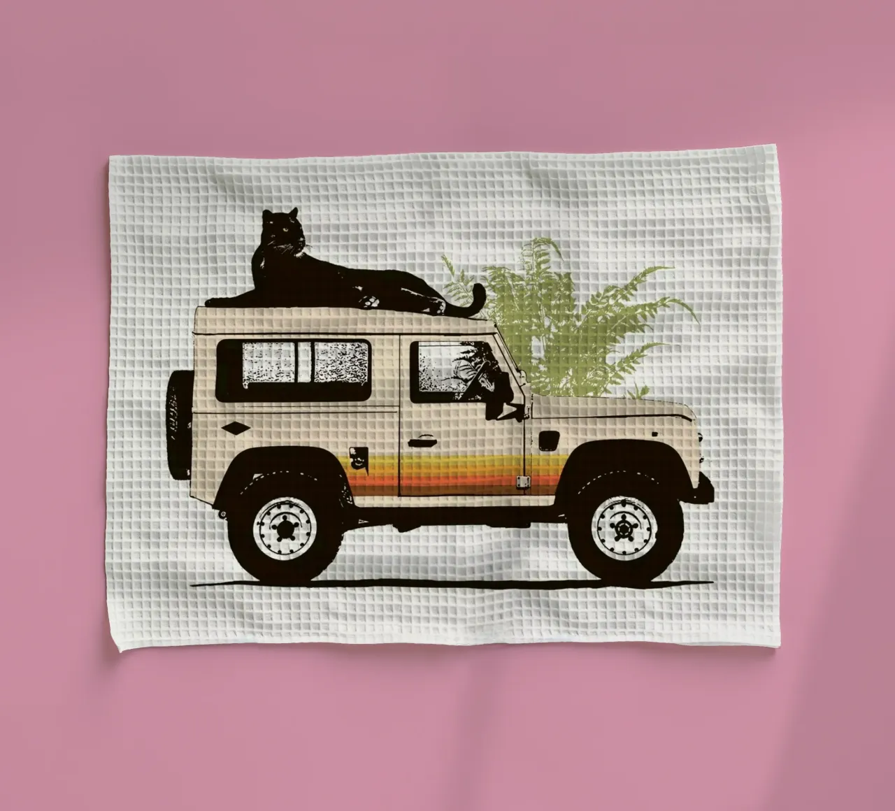 Black Panther on Car canovaccio da cucina da Florent Bodart