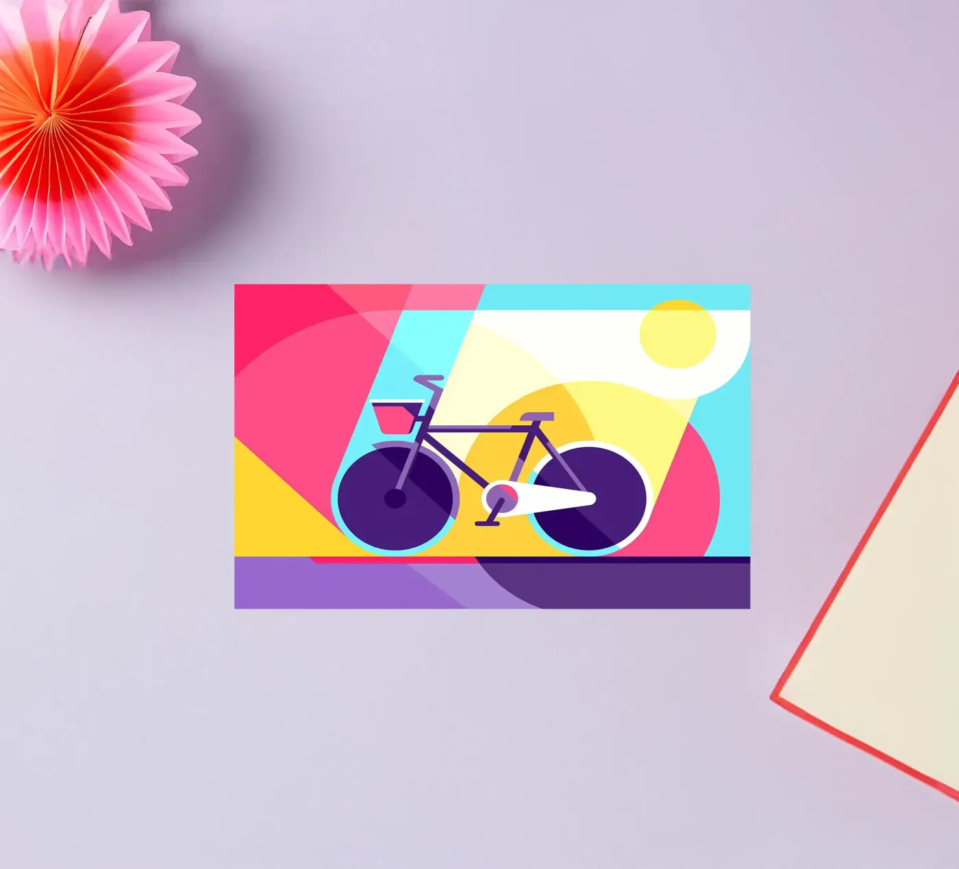 Stadsfiets sticker van Albert S Jacob