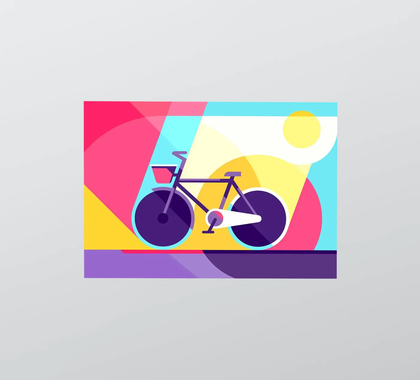 Stadsfiets sticker van Albert S Jacob