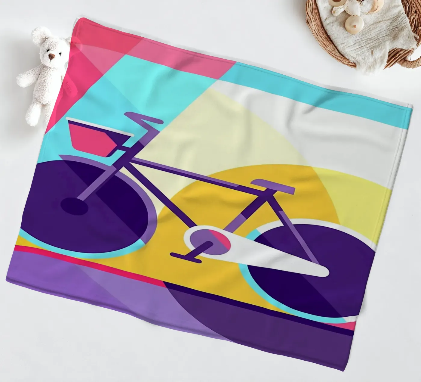 Stadsfiets fleecedeken van Albert S Jacob