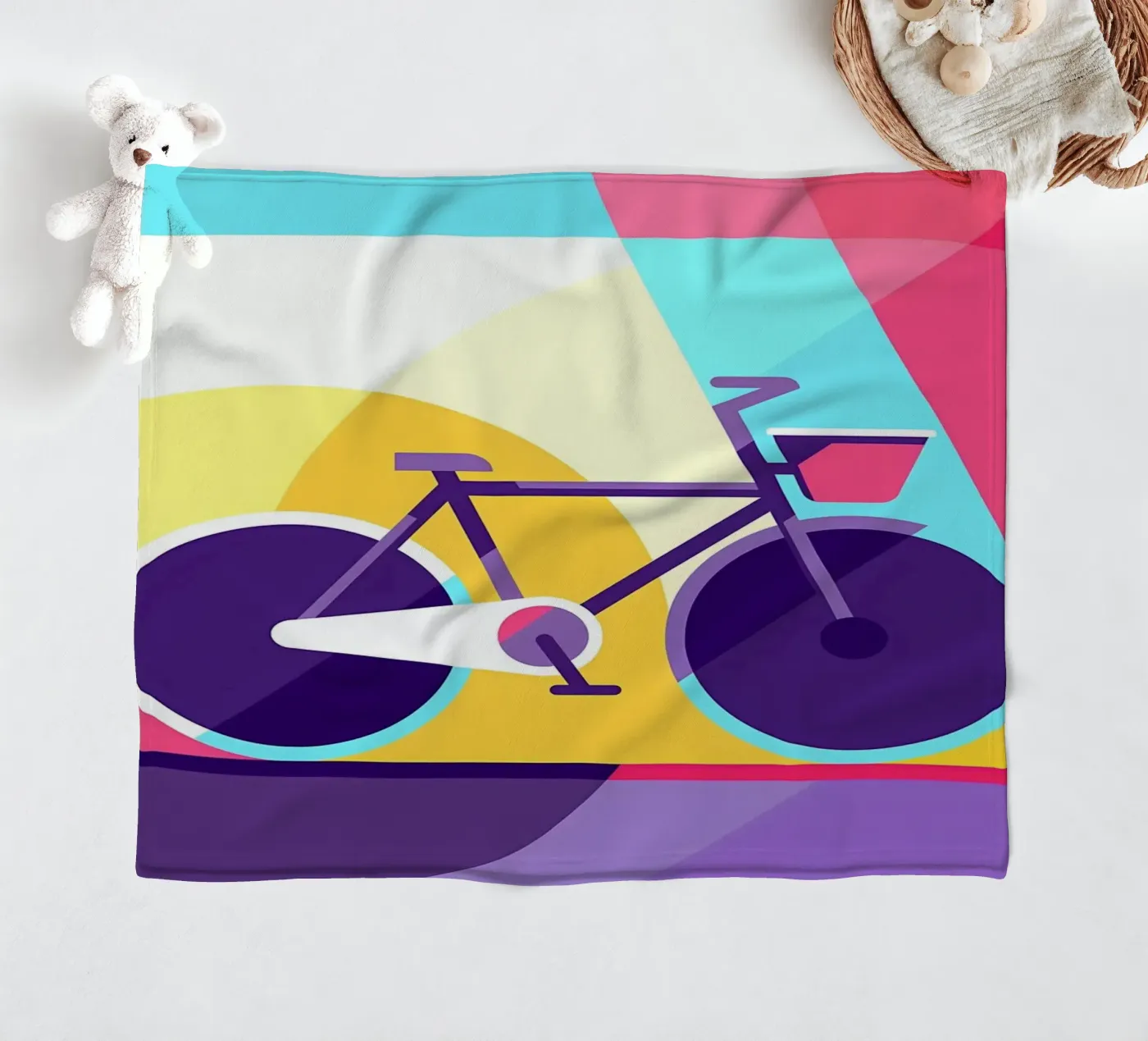 Stadsfiets fleecedeken van Albert S Jacob