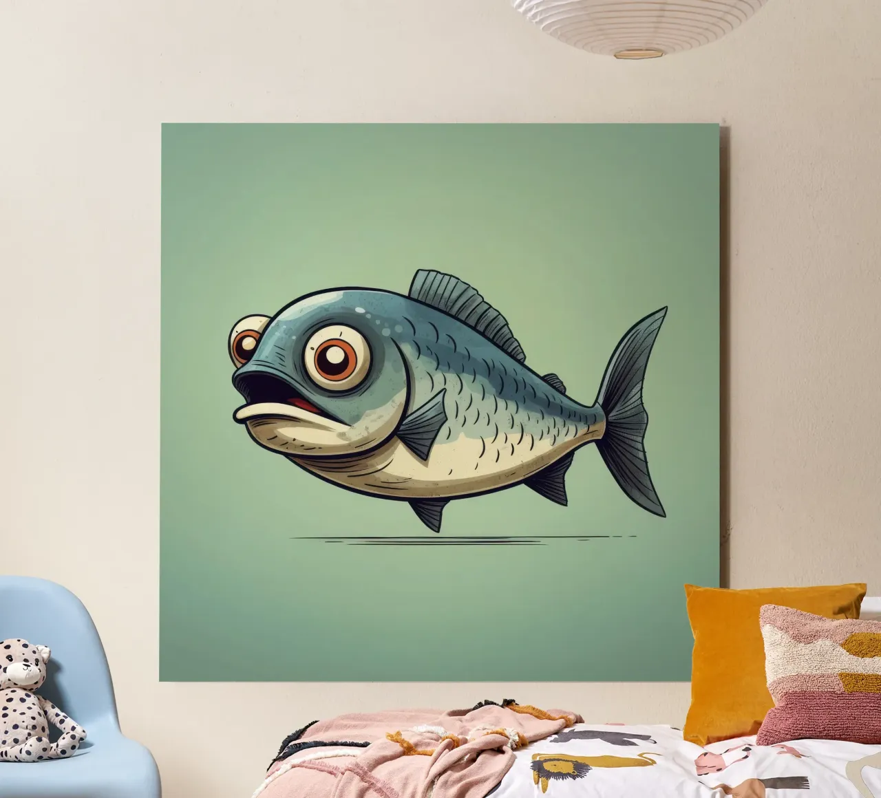 Aringa retrò alluminio dibond da Funny Animals