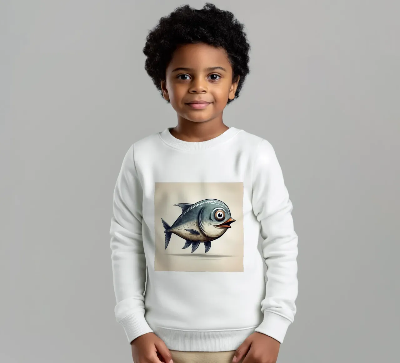 Aringa retrò felpa bambino da Funny Animals