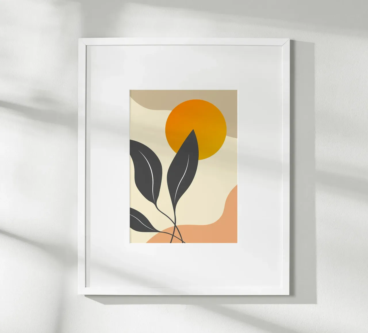 Sole a forma di foglia botanica poster da Rebecca Clark Wyrick