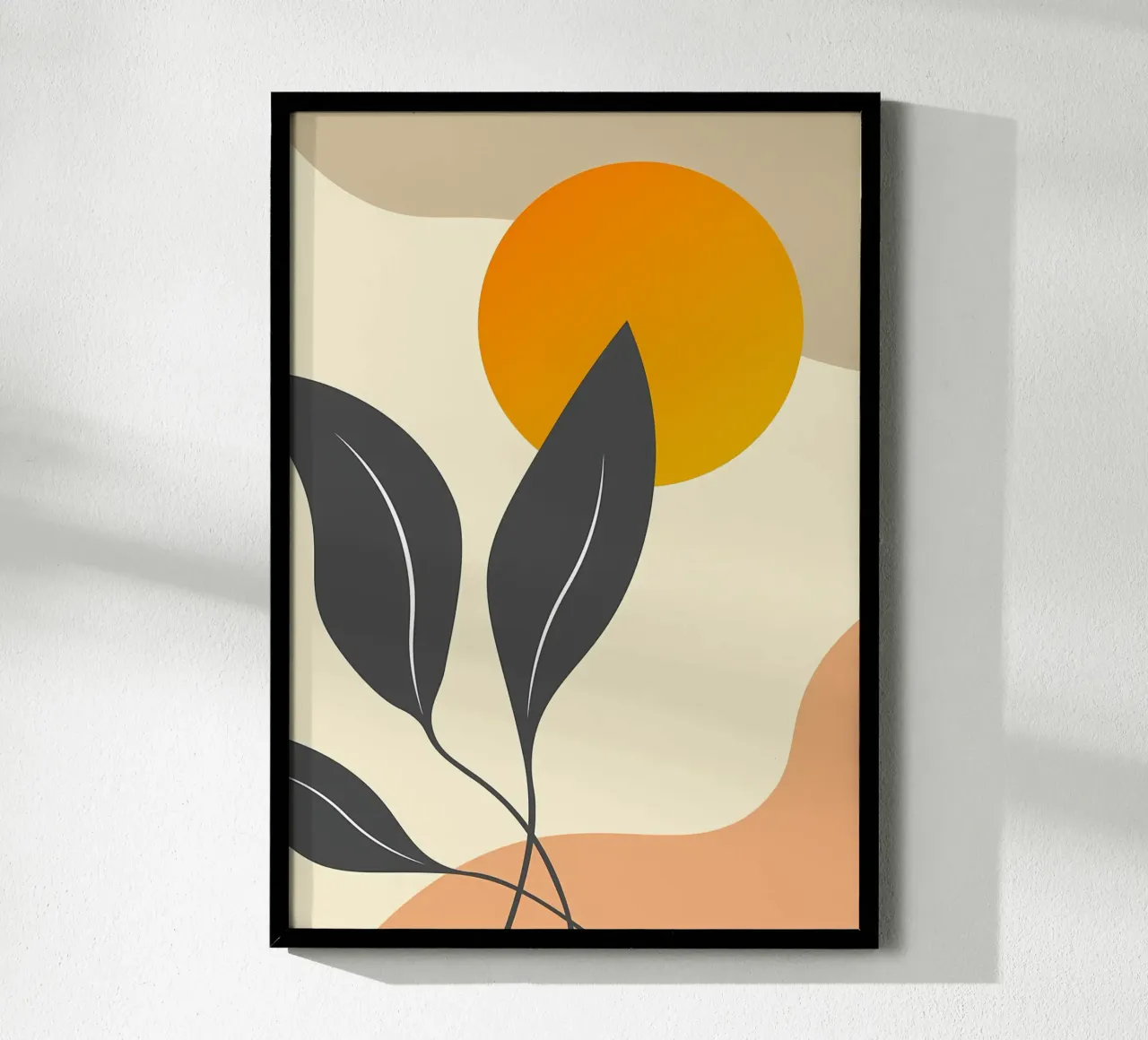 Sole a forma di foglia botanica poster da Rebecca Clark Wyrick