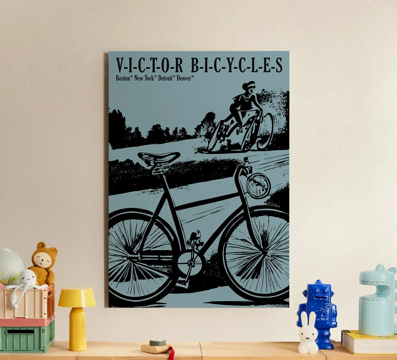 Vintage Cycling alu-dibond by Albert S Jacob