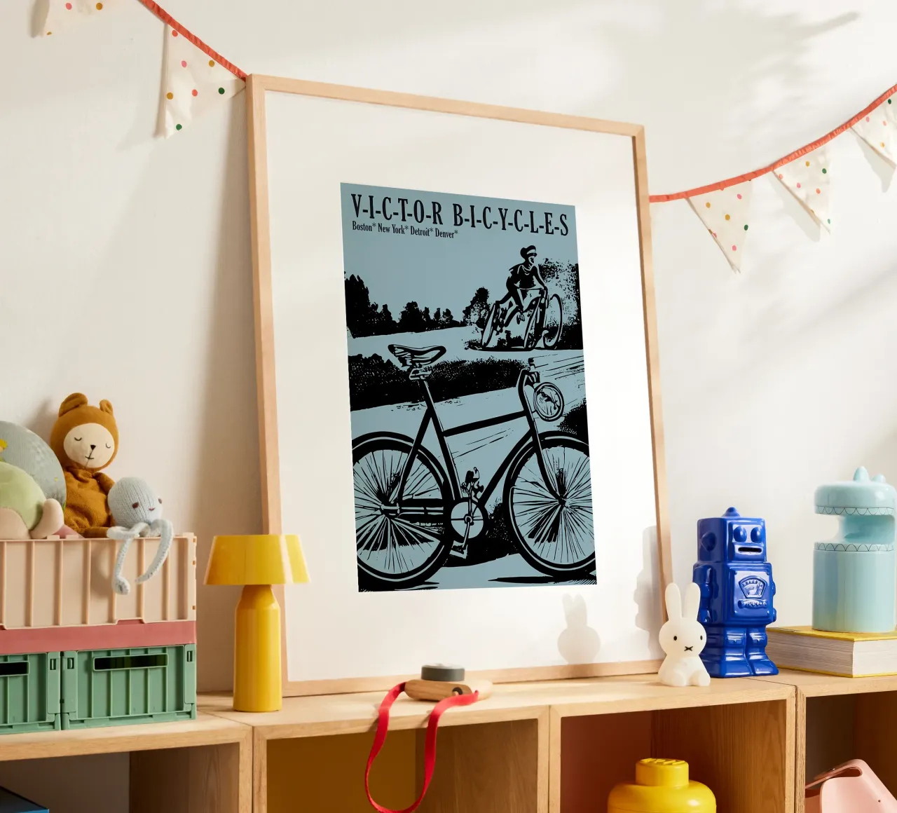 Ciclismo d'epoca poster con telaio in plastica da Albert S Jacob