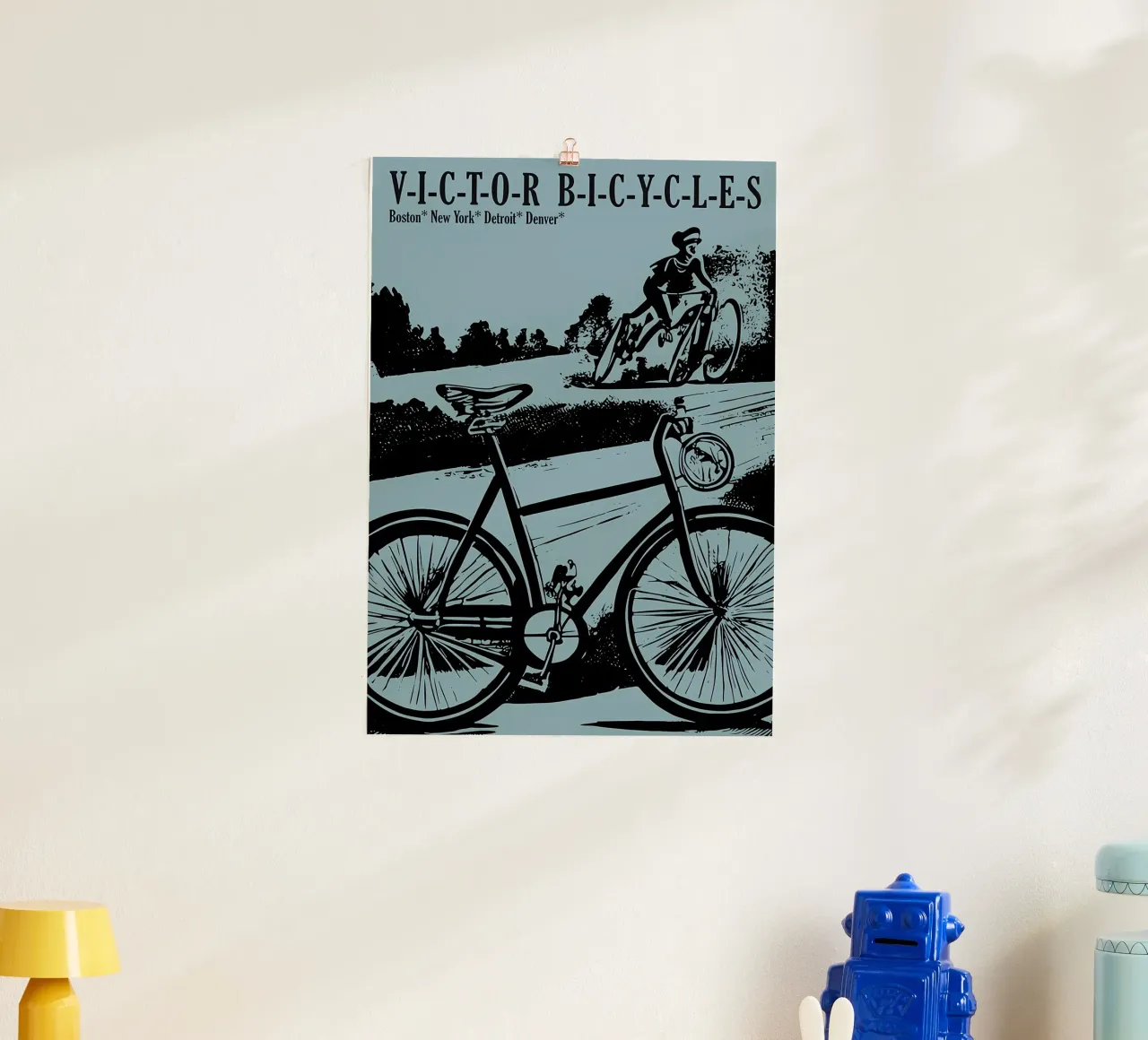 Ciclismo d'epoca poster con telaio in plastica da Albert S Jacob