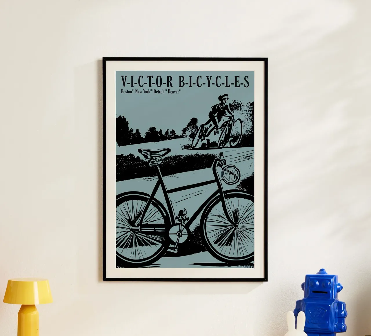 Ciclismo d'epoca poster con telaio in plastica da Albert S Jacob