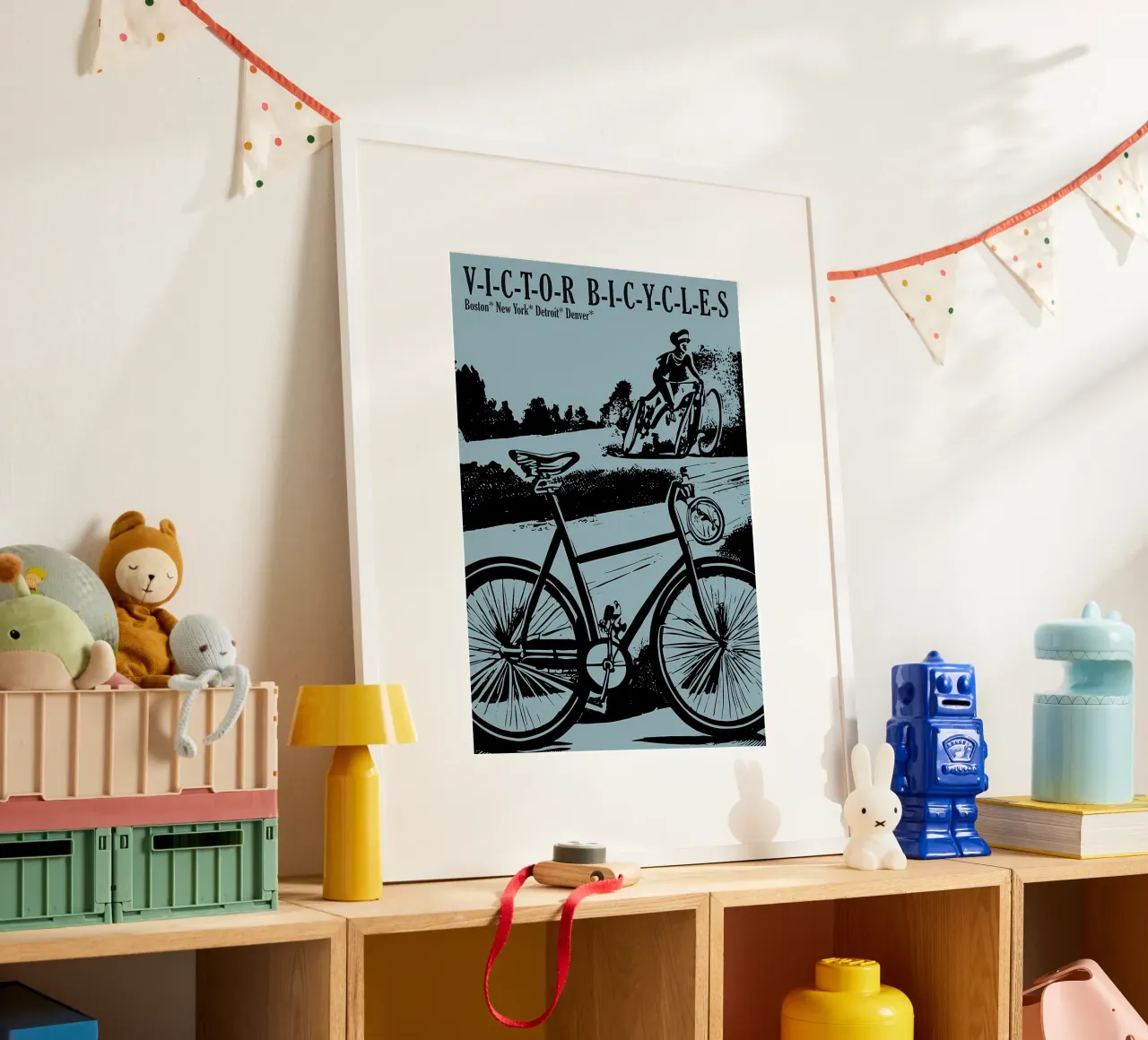 Ciclismo d'epoca poster con telaio in plastica da Albert S Jacob