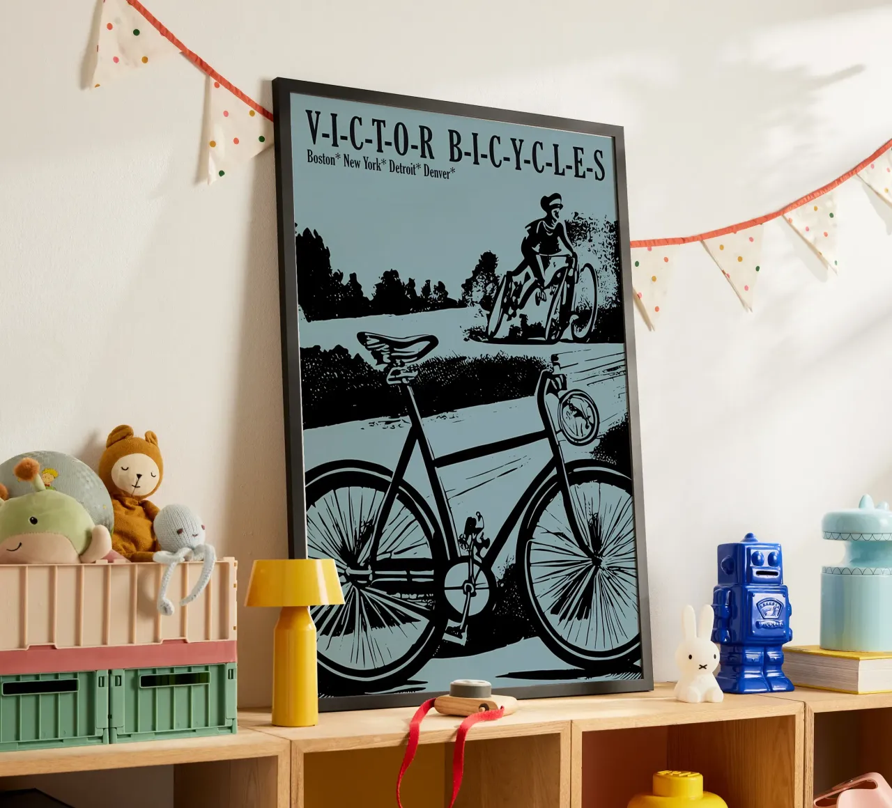 Ciclismo d'epoca poster con telaio in plastica da Albert S Jacob