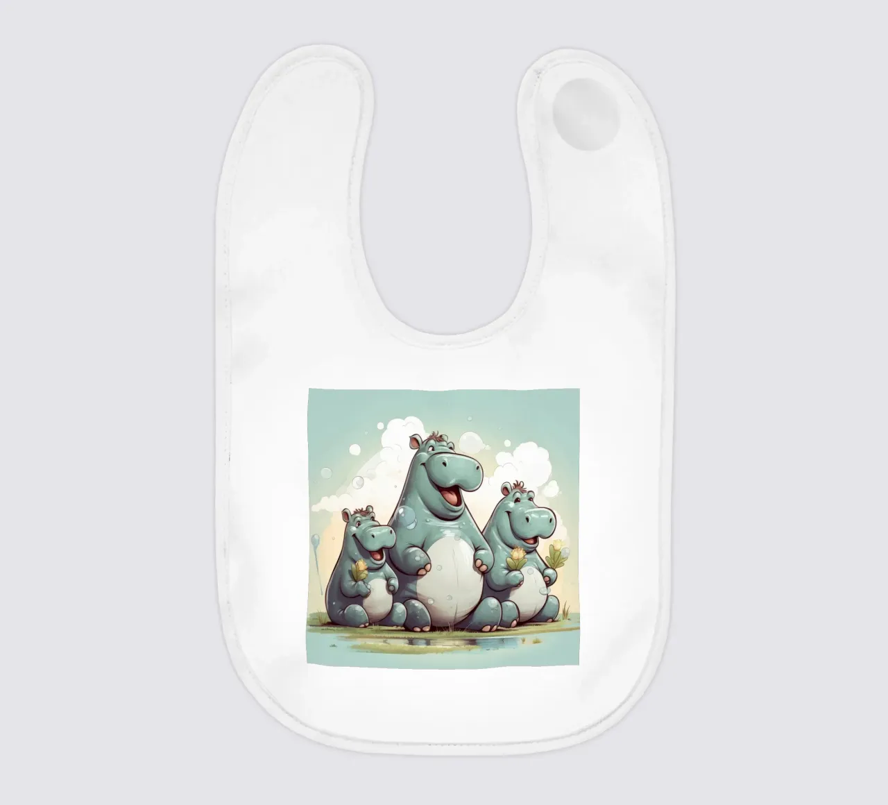 Retro Hippo Gang bavaglino da Funny Animals