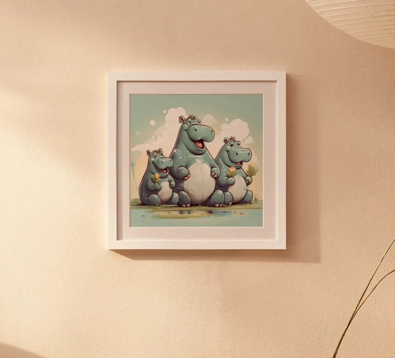 Retro Hippo Gang hahnemühle by Funny Animals