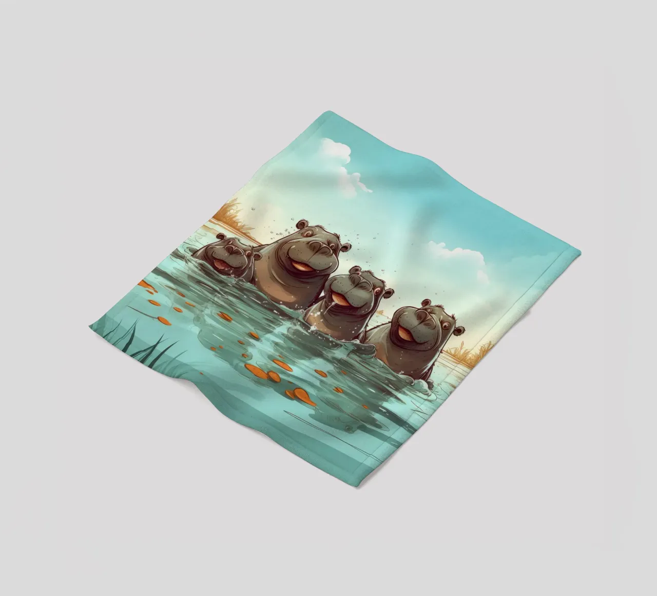 Retro Hippo Gang coperta in pile da Funny Animals