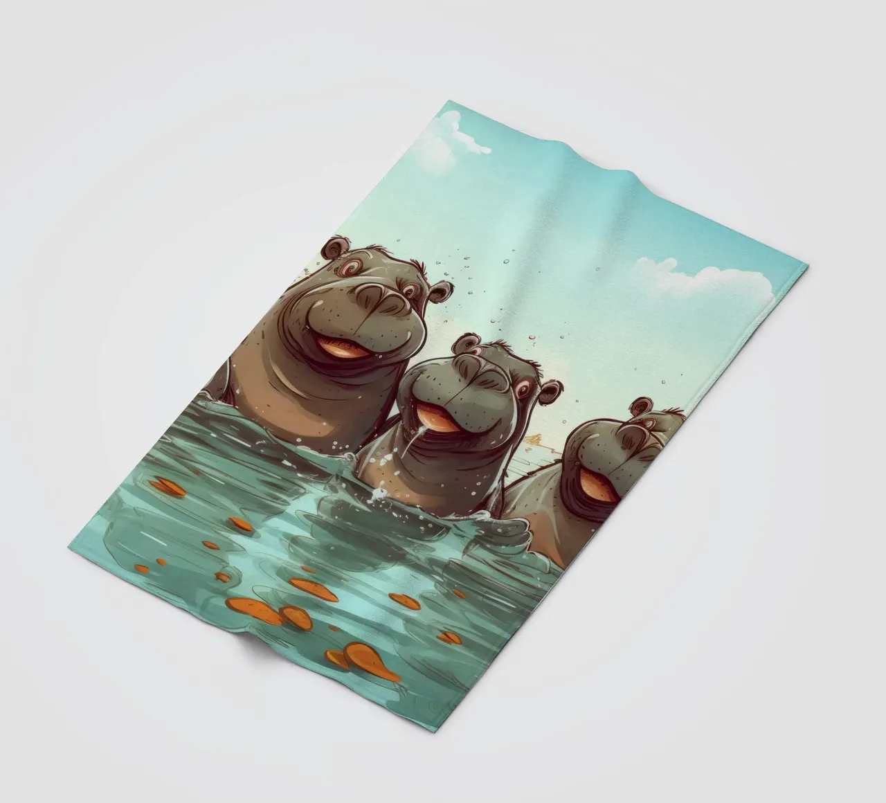 Retro Hippo Gang coperta in pile da Funny Animals